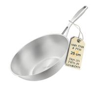 SILBERTHAL Wok Inox 28 cm - Induction - Sans Revêtement