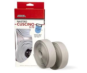 SILCA Guidoline de vélo Nastro Cuscino, blanche 3,75 mm - Guidoline extra épaisse, livrée avec embouts en aluminium et kit d'installation - Durable, confortable et amortissant les vibrations