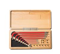 SILCA HX-One Jeu de clés Allen pour la Maison | KIT d'outils pour clé en L | Tournevis magnétique de 6 mm pour Embouts 1/4" Inclus | Métrique Hex/TORX | Boîtier en Bois usiné CNC