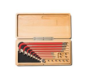 SILCA HX-One Jeu de clés Allen pour la Maison | KIT d'outils pour n L | Tournevis magnétique de 6 mm pour Embouts 1/4" Inclus | Métrique Hex/TORX | Boîtier en Bois usiné CNC