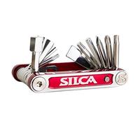 SILCA Outil multifonction TREDICI | 13 outils mise au point minimaliste | outils multifonctions en acier avec finition chromée trempée | Entretoise HEX/TORX/PHILLIPS/Pad 105g