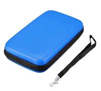 SILCOSTAR Carry Travel Storage EVA Hard Protective Case Cover for 2DS XL Console & Accessories with Double Zipper and 8 Game Holders for 2DS XL Game (Blue)