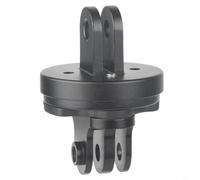 Sileduove Adaptateur de caméra d'action pour vélo en alliage d'aluminium pour Garmin Computer Mount, connexion stable, kit de conversion à dégagement rapide avec vis et clé hexagonale, noir