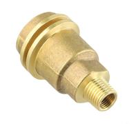 Sileduove Adaptateur de tuyau de gaz propane pour écrou QCC1 avec filetage mâle NPT de 6,35 mm, convient pour la connexion entre les unités extérieures de type 1 mâle et femelle POL (1 pièce)