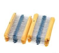 Sileduove Assortiment de résistances - 130 types de 1/4 W - Kit de résistances à film métallique 1Ω-3 MΩ - Total de 2600 pièces (emballées)