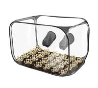 Sileduove Boîte à air statique pliable pour culture de champignons, kit de mycologie portable avec gants et fermeture éclair, conçue pour fournir des conditions de croissance (noir)