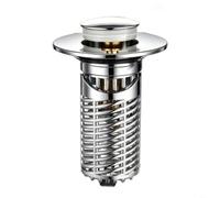 Sileduove Bouchon de vidange d'évier de salle de bain 3 en 1 avec panier filtrant en laiton facile à nettoyer, s'adapte à la plupart des canalisations de salle de bain Design d'évacuation rapide