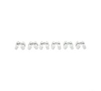 Sileduove Charnière de porte pliante, charnière croisée invisible pour meuble, angle d'ouverture de 0 à 180 degrés, matériau en plastique solide et fer, installation facile (blanc)