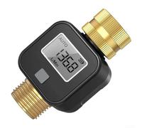 Sileduove Compteur d'eau numérique IP55 en laiton avec bouton en silicone, coque ABS + anti-UV, écran LCD pour la surveillance du débit d'eau