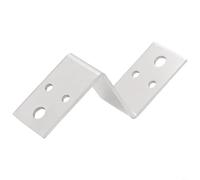 Sileduove Connecteur d'angle en acier inoxydable en forme de Z, équerres, fixation robuste, quincaillerie pour meubles, design épais de 25 mm, bords arrondis sans bavure, tailles 3 x 35 x 60 mm