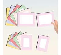 Sileduove CT525C Lot de 12 cadres photo magnétiques pour surfaces métalliques Utilisation à la maison, au bureau, à l'école, maintien sûr pour les photos, facile à insérer ou à enlever