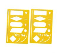 Sileduove Gabarit de gabarit pour les travailleurs du scrapbooking, marqueur de dessin multifonctionnel, règle en plastique avec symboles et formes de processus, 56 x 88 mm