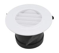 Sileduove Grille d'aération ronde à persiennes, couvercle de conduit, grille d'air pour systèmes CVC, ventilation murale et plafond en ABS avec flux d'air réglable, joint résistant aux intempéries