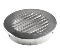 Sileduove Grille d'aération ronde en acier inoxydable de 70 à 300 mm, grille d'aération ronde plate en métal, outil de ventilation mural extérieur (300 mm)