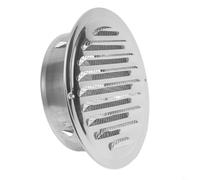 Sileduove Grille d'aération ronde en acier inoxydable de 70 à 300 mm, grille d'aération ronde plate en métal, outil de ventilation mural extérieur (150 mm)