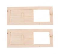 Sileduove Hemlock Lot de 2 curseurs de ventilation en bois pour sauna, volet d'évacuation d'air, contrôle précis du flux d'air, installation facile, 34 x 135 cm, compatible avec la plupart des salles