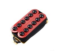 Sileduove Humbucker Ensemble de micros pour guitare électrique, double bobine réglable pour chevalet/cou, résistance 7,2K/15K, fils colorés à 4 conducteurs (rouge chevalet)