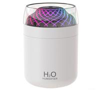 Sileduove Humidificateur portable à brume froide 500 ml alimenté par USB avec minuterie, diffuseur de lumière de nuit pour la maison, le bureau, la chambre à coucher (blanc)