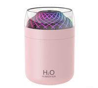 Sileduove Humidificateur portable à brume froide 500 ml alimenté par USB avec minuteur et diffuseur de lumière nocturne pour la maison, le bureau, la chambre à coucher (rose)