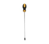 Sileduove Jeu de tournevis extra longs de 30,5 cm en acier au chrome vanadium à fente et tête cruciforme avec poignée en caoutchouc pour les zones difficiles à atteindre, outils d'atelier de jardin