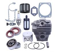 Sileduove Kit cylindre de tronçonneuse haute performance, avec 47 mm, pour roulements à piston et joints, pour modèles MS361, pour garantir une puissance de coupe et une durabilité optimales