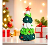 Sileduove Kit de décoration de sapin de Noël au crochet à faire soi-même - Décoration de Noël au crochet avec pompons pour bureau