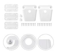 Sileduove Kit de remplacement pour glacière avec loquets et charnières pour coffres à glace Igloo de 50 à 165 litres, pièces en plastique blanc avec vis en acier inoxydable, installation à faire