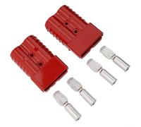 Sileduove Lot de 2 connecteurs de fils et câbles 350 A 600 V, bornes en cuivre plaqué argent, boîtier PPO UL94-V0, compatible avec 0AWG-2AWG, solutions d'alimentation de batterie à connexion rapide