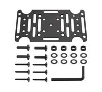 Sileduove Lot de 2 supports de montage en métal pour boîte aux lettres - Plaque d'adaptation robuste pour la construction de boîtes aux lettres - Installation facile pour les propriétés résidentielles