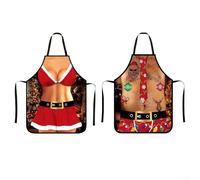 Sileduove Lot de 2 tabliers de cuisine étanches avec sangles réglables, tablier de chef au design amusant pour diverses activités culinaires