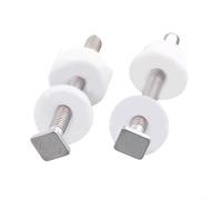 Sileduove Lot de 2 vis de fixation en acier inoxydable pour abattant de WC K 3566T U avec vis à tête carrée et écrous en caoutchouc amortisseurs de bruit