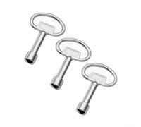 Sileduove Lot de 3 clés triangulaires pour robinets, radiateurs et boîtiers de compteur électrique en alliage d'aluminium, pour boîte de distribution
