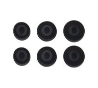 Sileduove Lot de 3 paires de bouchons d'oreille en silicone pour Huawei FreeBuds 5i, embouts de protection souples avec fente pour cartes, isolation phonique, matériau inodore, noir