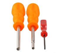 Sileduove Lot de 3 tournevis de sécurité avec embouts de 38 mm, 45 mm et Y pour NES, pour SNES, N64, SFC, pour Gamecube et pour Gameboy - Kit d'outils Gamebit en métal traité thermiquement (orange)