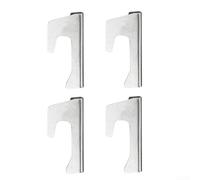 Sileduove Lot de 4 supports de joint de poêle de barbecue en acier inoxydable pour brasero bouilloire grill Weber pour plancha 5 cm de distance de flux d'air Accessoires de barbecue Argenté