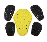 Sileduove Lot de 5 protections de moto en EVA pour épaules et coudes - Rembourrage de sécurité léger et respirant - Insert flexible pour vestes homme et femme - Noir et jaune