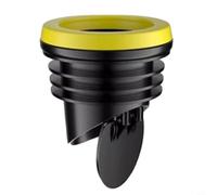 Sileduove Manchon en caoutchouc, anneau en caoutchouc inodore, joint d'étanchéité pour tuyau d'évacuation, clapet anti-retour, accessoire de toilette anti-fuite (noir)