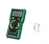 Sileduove Multimètre numérique portable pour diagnostic électrique, mesure précise, test de diode de capacité de continuité, matériau ABS, vert