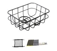Sileduove Panier avant de vélo en alliage d'aluminium, rangement robuste pour guidon de vélo avec porte-bouteille d'eau, design compact pour le dégagement des phares, construction en fil métallique