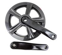 Sileduove Pédalier de vélo pliable en alliage d'aluminium de 152 mm avec options de 32T, 48T, 52T pour la plupart des vélos pliants, pièces de cyclisme légères (48T)