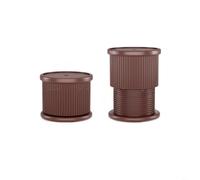 Sileduove Pieds de support de meubles réglables - Sans perçage - Antidérapants - Absorption des chocs - Pour armoire à chaussures - Coussins de rehaussement de stabilité (marron)