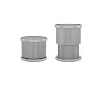 Sileduove Pieds de support de meubles réglables - Sans perçage - Antidérapants - Absorption des chocs - Pour armoire à chaussures - Coussins de rehaussement de stabilité (gris)