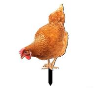 Sileduove Piquet de jardin décoratif en forme de poule en acrylique résistant aux intempéries pour décoration de cour extérieure (B)