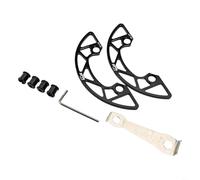 Sileduove Plaque de protection 104 pour pignon BCD avec résistance aux chocs et à l'usure pour VTT 30-40T, construction en alliage d'aluminium de qualité supérieure pour une installation facile (noir)