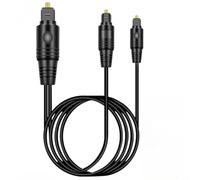Sileduove Répartiteur audio numérique optique 1 x 2 pour câble fibre optique TOSLINK SPDIF pour home cinéma, PS4, Xbox, pour lecteurs Blu-ray, prend en charge PCM et son Surround, faible perte de