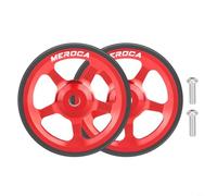 Sileduove Roue de vélo pliable Easy Wheel, 60 mm de rechange, accessoire de vélo pour un roulement fluide, design léger avec roulements intégrés, 60 mm de diamètre, pour Brompton et pour 3sixty (rouge