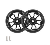 Sileduove Roues de vélo pliables de 70 mm pour Brompton et pour 3SIXTY, alliage d'aluminium CNC avec roulements intégrés, pneus en caoutchouc lisses résistants à l'usure, légères 50 g par unité, noir