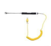 Sileduove Sonde de température de type K Thermocouple à fil à ressort avec poignée isolée pour thermomètre numérique plage de test de -50 °C à 500 °C (81532B)