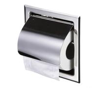 Sileduove Support de papier toilette intégré, boîte à mouchoirs murale, distributeur de salle de bain encastré, matériel de maison compact, design compact, installation facile, 164 x 154 x 74 cm