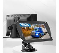 Sileduove Système de navigation GPS de 22,9 cm avec cartes d'Europe 2024 pour voiture, camion, véhicule utilitaire, lecteur multimédia FM